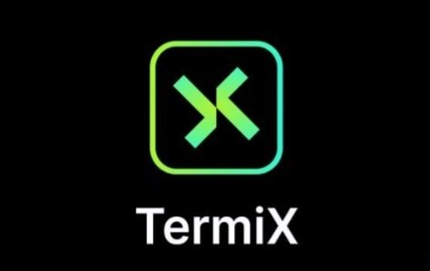 The TermiX app logo, featuring a stylized 'X' icon in a green-to-blue gradient rounded square on a black background.
