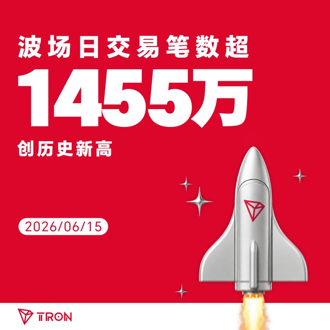 The image features a red background with white text, including numbers and words written in Chinese characters. The text appears to be related to a promotion or advertisement for a product or service. It seems that the content of the image is directly connected to the post about network activity on TRON.