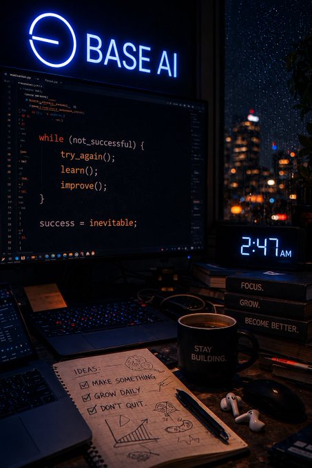 The image shows an office desk with a laptop, notebook, and cup of coffee. The laptop screen displays a webpage about stablecoins, specifically B20 stablecoins on the @base Beryl testnet. The text suggests that these stablecoins are a massive upgrade for autonomous agent development, as they are natively tokenized and precompiled rather than relying on traditional smart contracts. This change in technology could potentially lower execution costs and improve the efficiency of the development process.