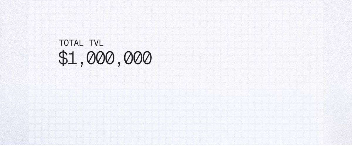 The image features a long white paper with black text that says "Total Tvl $1,000,000" at the top center of the photo. There are no other objects or people present in this particular image. The focus of the image is on the information displayed in the paper and its connection to the post regarding Earn Vaults and the non-custodial nature of onchain finance.