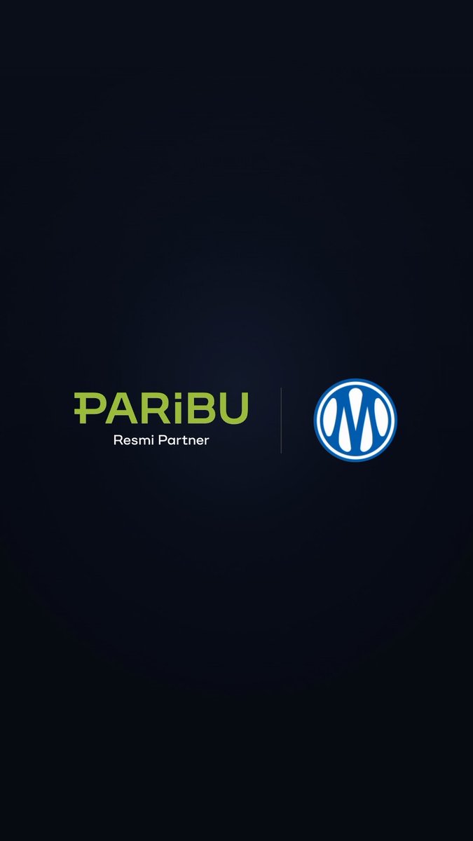 Logo on a dark background reading "PARiBU Resmi Partner" next to a blue circular emblem with a white 'M' inside.