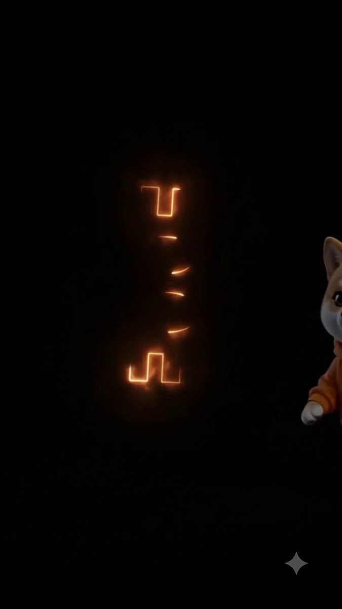 The image features a cat with its paw raised, peeking out from behind a glowing orange light that appears to be emitting a bright neon glow. The cat's position and the glowing light create an interesting contrast against the dark background. The text "DogArmyAsia | Live (中文) Bringing the Asian $DOG Army together" is also present in the image, which seems to be related to the post about the Asian Dog Army.

The main focus of the image is on the cat and its paw, with the glowing light serving as a backdrop that highlights both elements. The cat's position behind the glowing light adds depth and dimension to the scene, making it more visually appealing and engaging for viewers.