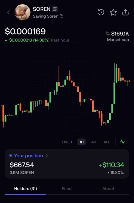 The image depicts a trading app's interface, displaying information about trading and crypto markets. The text includes details such as price charts of Bitcoin over time, market cap values, and a post by a user who wants others to benefit from their investments. This conversation revolves around how investing in crypto can potentially help infants in need through donations. The overall sentiment of the image is positive, with an emphasis on making financial gains while also giving back to those less fortunate.