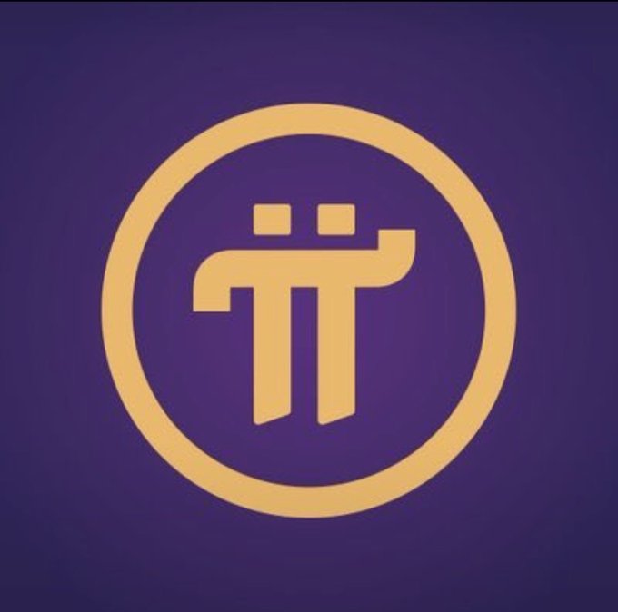 The Pi Network logo, featuring a stylized golden Pi symbol enclosed in a circle on a purple background.