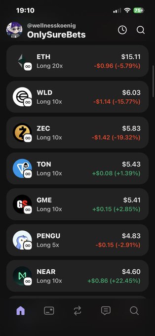 The image displays a phone screen filled with icons representing different cryptocurrency exchanges, including Bitcoin (BTC) exchange long 10x, ETC exchange long 10x, and others. The text above the phones indicates that someone has posted about these exchanges on social media called "Only SureBet". This post focuses on comparing various cryptocurrency exchange rates at different times, providing information to users interested in investing or learning more about the market.