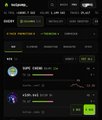 A blurry screenshot of a cryptocurrency or NFT marketplace interface showing collections and items for sale.
