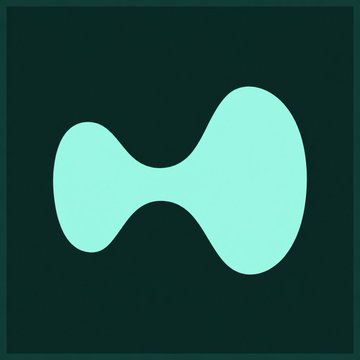 A teal, asymmetrical abstract shape resembling a stylized bowtie or hourglass sits against a dark green background, with no visible text or numbers in the image itself; it appears to be a logo or graphic associated with Hyperliquid, the decentralized exchange platform mentioned in the post about the HIP-1 scaleWei function update for tokenized stocks.