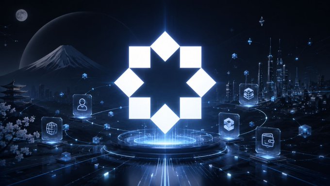 The image features an abstract design with a large white star at its center, surrounded by smaller blue squares arranged in a circular pattern. The background of the image is dark, creating a stark contrast that makes the star stand out prominently. The overall composition suggests a futuristic or technological theme, possibly related to the concept of "startale" and how it can be used for various purposes beyond just launching chains or points.