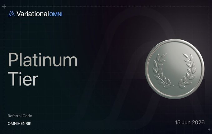 The image features an advertisement for the Platinum Tier reward program hosted by Hyperliquid. The advertisement appears to be for a promotional event, as indicated by the text "There's honestly not much to do right now besides clicking buttons on Hyperliquid (+ TradeXYZ) and Variational". In addition to this text, there are two images: one is an image of a silver coin or medal, possibly a representation of the Platinum Tier award, while the other shows a clock. The design elements suggest that it might be a promotional event for the rewards offered by Hyperliquid.