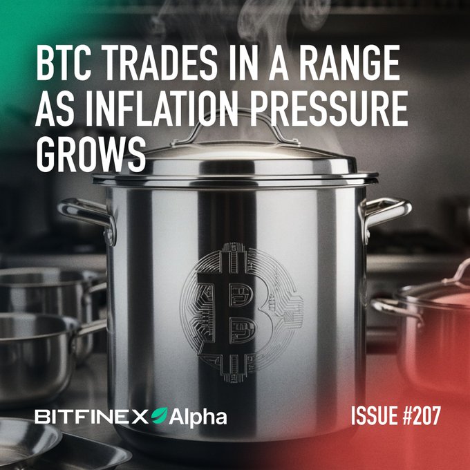 The image shows a silver pot with a Bitcoin symbol on its lid, sitting atop a stovetop. The pot has been used for cooking purposes, but now sits empty. The text "BITFINEX Alpha" appears at the bottom of the image, possibly indicating that this is an analysis or report related to Bitfinex and Bitcoin trading strategies. The post also mentions that institutional investors have stopped buying Bitcoin ETFs since February due to a dip in the cryptocurrency's value. This has led to a significant amount of capital flowing out of these ETFs over the past three weeks, as shown by the image.