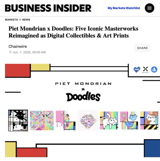 The image features a magazine cover that displays a collection of different artworks. The title "Business Insider" is displayed at the top of the image. There are various illustrations or photographs within the magazine's content, which showcases some interesting projects related to business, digital media, and art. One particular project involves a man drawing pictures, while another focuses on the work of a woman. This type of content provides insight into new ideas or trends in different fields that may be of interest to professionals or enthusiasts alike. The focus is on what is in the image, with various elements coming together to create a visually engaging layout for the magazine post.