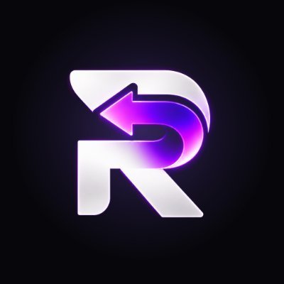 A stylized silver and purple letter 'R' logo with a glowing arrow element on a dark background.