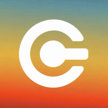 A logo featuring a stylized white letter 'C' or 'G' on a gradient background transitioning from teal at the top to orange at the bottom.