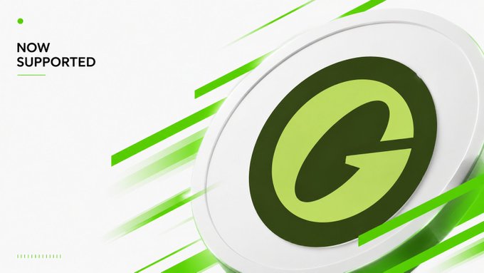 Promotional graphic with green and white design featuring a large stylized 'e' logo and the text 'NOW SUPPORTED' in the upper left corner.