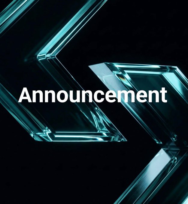 A graphic displaying the word 'Announcement' in white text over a dark, geometric background with teal-colored crystalline shapes.