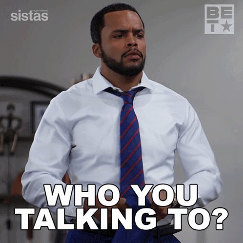 iced coffee with a blue lid, "Who You Talking To?" captioned below.