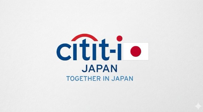 Logo graphic for 'citi-i JAPAN' with the tagline 'TOGETHER IN JAPAN' and a Japanese flag icon next to the text.
