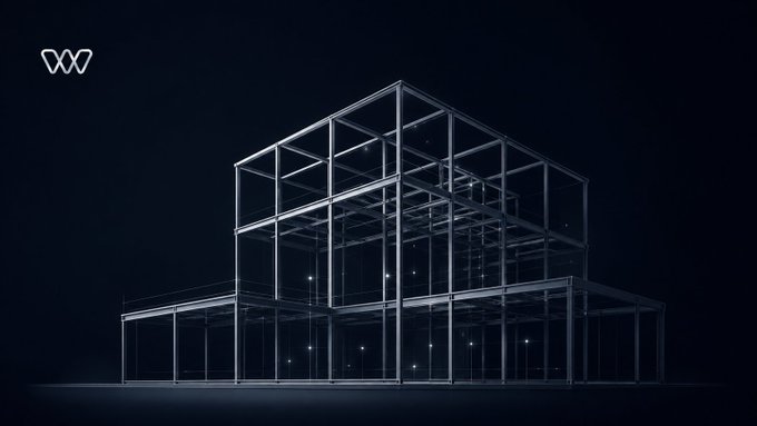 A wireframe rendering of a multi-level building structure on a dark background, accompanied by a "W" logo in the upper left corner, visually representing the complex yet transparent architectural framework of blockchain interoperability.

The image's skeletal building framework mirrors the post's discussion of the intricate structural rules needed for blockchains to interact seamlessly, illustrating how interconnected systems require a clear, unified architecture rather than isolated, network-specific integrations.