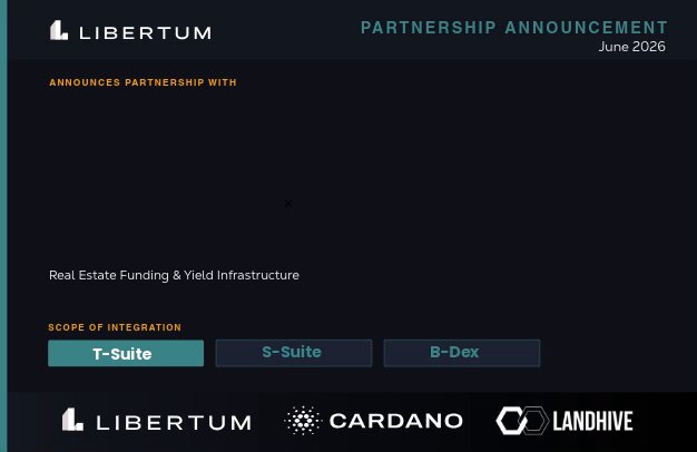 The image shows a screenshot of a webpage promoting a Real Estate Development Platform, Landhive RWA, which has caught the attention of various companies. One company that stands out is Libertum, as they are a real estate investment platform named after their founder and CEO, Libertum. The image also mentions an announcement regarding partnerships and highlights that Landhive RWA was chosen for a partnership with Libertyum in March 2016.