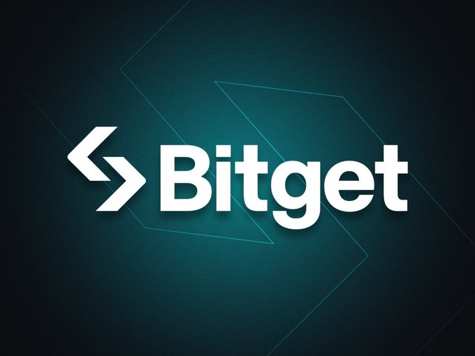 The image features a logo for a cryptocurrency called Bitget. The logo consists of white text that reads "BITGET" with an arrow pointing to the left, indicating its direction or movement within the financial market. In the background, there are lines in shades of blue and green, which could represent the blockchain technology behind the cryptocurrency. The image also includes a caption that reads "The actual EU power game plays out in the background @bitget just made its move Bitget EU submitted its application to operate as a regulated crypto service provider under MiCAR to Austria'S Financial Market Authority", suggesting that Bitget is making its move within the financial market and seeking approval from regulatory authorities.