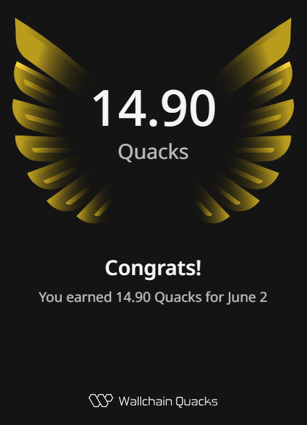 Today we picked up 14.9 quacks from Wallchain Quacks with @wallchain Quacks. The post says that there were short-term activity gains of 10 spots in the 7d ranking, while the 30d remained relatively stable with a small shift to #19. Feels like short-term activity is starting to pick up again, even if things are still settling overall.