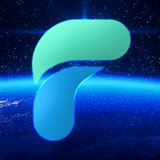 The image features a stylized teal and blue FluidTokens logo set against a cosmic backdrop of stars and a glowing blue horizon, visually echoing the news of FluidTokens and Minswap joining forces to strengthen Cardano's DeFi ecosystem.