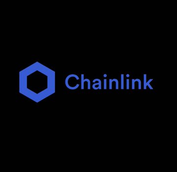 The Chainlink logo, featuring a blue hexagon icon next to the word 'Chainlink' on a black background.