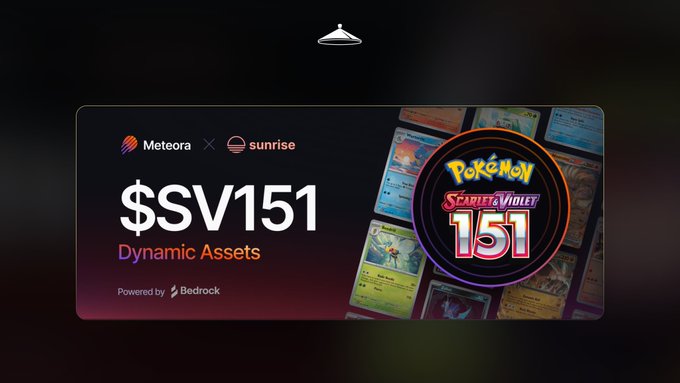The image features a poster for a Pokémon trading card game called "Scary & Valuable". It showcases a collection of Pokémon cards, including the popular ones from the series "Scary & Valuable". The poster also includes information about a new dynamic asset in the form of a $SV151 token. This token represents shares in the original sealed Pokemon SV151 expansion pack and is offered for sale on Steam. The post mentions that this dynamic asset has been created by RWA, which stands for Red Rock Analytics.