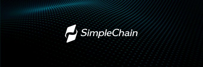The image features a logo for a company called "SimpleChain" with a blue background and white text. The logo displays the word "Simplechain" written in capital letters, followed by an arrow pointing towards another word that reads "RWA". This suggests that SimpleChain is focused on providing reliable data infrastructure and native compliance services to institutions, which are crucial for moving capital at scale.