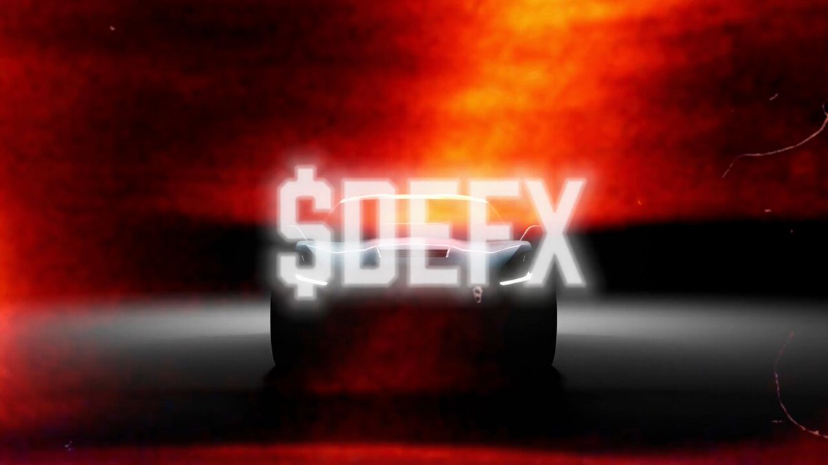The image shows a car traveling through an orange field, with the word "DEFX" glowing from underneath it, creating a sense of motion. The surrounding area has an intense color palette that contrasts with the vibrant hue of "DEFX". The text on the image appears to be a caption or overlay related to the content provided in the post.