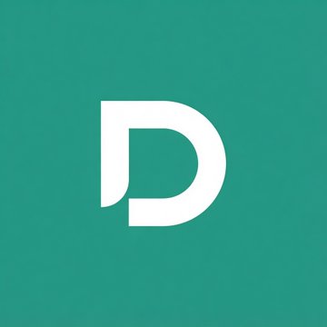 A teal green square background featuring a stylized white letter "D" logo, representing Dinari as referenced in the post discussing the deletion of their page about planned governance token issuance.