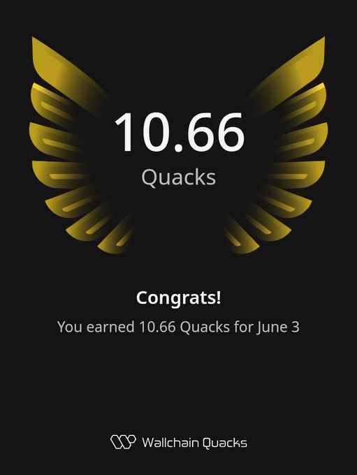 ?"I finally earned two digits Quacks on @wallchain in one day And of course i noticed something, i posted a lot yesterday Infact, i was very active throughout yesterday. So my observation is that the number of quacks you are likely to earn is directly proportional to how active".