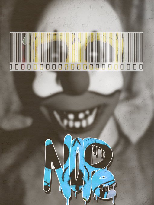 A stylized graphic shows a blurred black-and-white face behind a barcode-like design and large dripping blue text reading “NOKIA.”