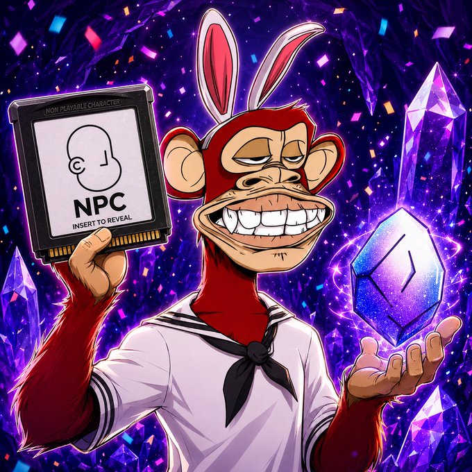 urn of purple crystals, bunny ears, and a black and white "NPPC" sign are featured on a vibrant graphic design.