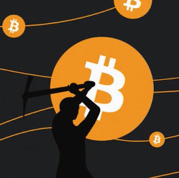 A silhouette of a miner swings a pickaxe at a large orange Bitcoin (₿) symbol, visually representing the struggles of Bitcoin mining amid claims that miners are shifting toward AI. The image ties to the headline about Twenty One Capital's CEO warning of a "first-ever hashrate bear market" and miners abandoning Bitcoin for AI.