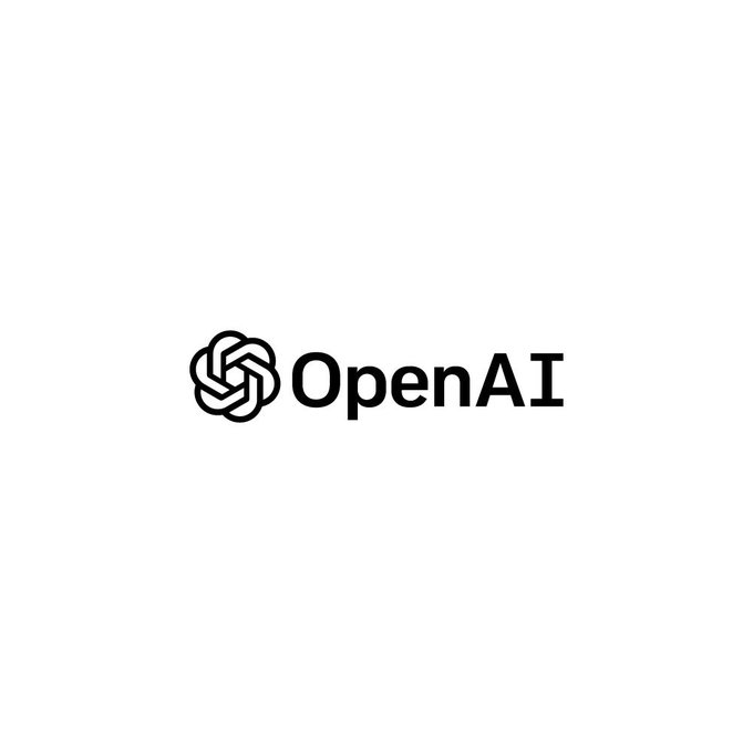 The OpenAI logo displayed in black on a white background.