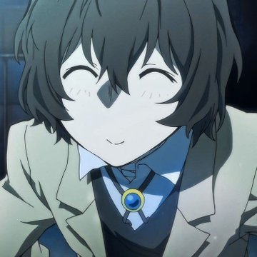 An anime character with short brown hair smiles warmly, wearing a blazer and a blue gem brooch, evoking a hopeful, positive vibe that matches the optimistic, "let's see what happens" sentiment of the trading post.