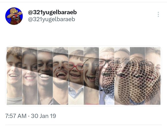 The image features a collage of multiple photos, including a photo of a man wearing glasses with a caption that reads "Eyegelbarab". The collage also includes a photo of a woman smiling at the camera, as well as a photo of a man and a woman posing together for a picture. The post is accompanied by a caption that says "Maybe announcement tomorrow #XRP", which could be related to an event or announcement involving the hashtag "#Eyegelbarab".