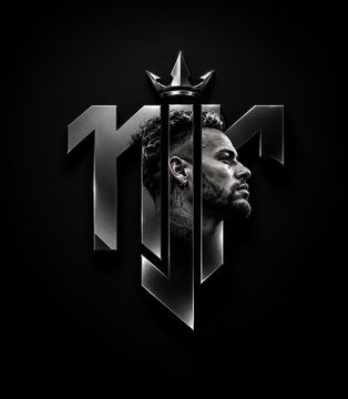 A sleek black-and-white image features Neymar Jr.'s profile embedded within a stylized "N" monogram, symbolizing his reported launch of the "$NEYMAR" token on Solana. The graphic's bold, futuristic design aligns with the crypto branding teased in the October 15 launch rumor.