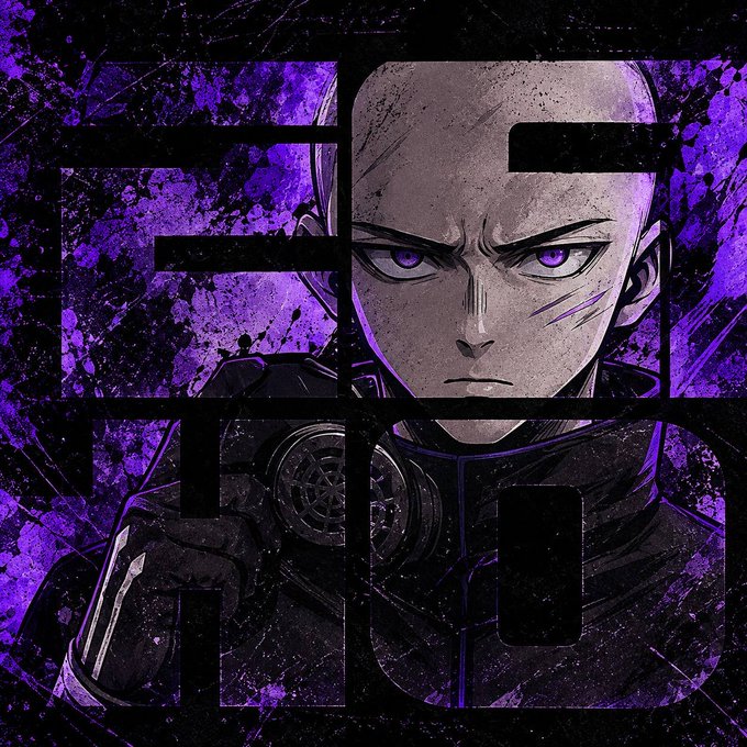 The image features an anime-style character with purple eyes and a serious expression, surrounded by purple splatter effects and bold text that appears to spell "ZENKAI" in the background. The artwork serves as a visual identity for the "zenkaixbt" account promoting their $50 SOL giveaway contest.