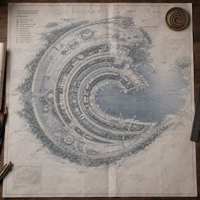This image showcases concept art for a futuristic transport system, featuring a circular and possibly modular network design, which could symbolize the decentralized and efficient nature of peer-to-peer networks. The spiral pattern, which loops back to its starting point, could be interpreted as a visual metaphor for bitTorrent's continuous validation of connection states, ensuring that the network remains consistent and accurate, reflecting the ideas of the provided post regarding decentralized network operations.