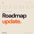 A simple graphic with the text 'ROADMAP' and 'Roadmap update.' in black and orange on a cream background.