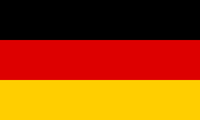 The image displays the German national flag, featuring three horizontal stripes in black, red, and gold. It visually represents Germany, aligning with the post's message of solidarity with German Bitcoin colleagues advocating against changes to Bitcoin holding period regulations.