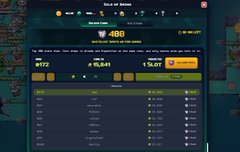Screenshot of the Solana Blitz game showing a leaderboard or tournament interface with a score of 69,125 and a prize pool of 400 SOL.