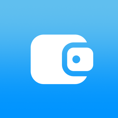 The image displays a white wallet icon with a circular detail, set against a gradient blue background, representing the "Wallet TG" app. The clean, minimalist design visually reinforces the post's emphasis on simplicity and user-friendliness for a cryptocurrency wallet.