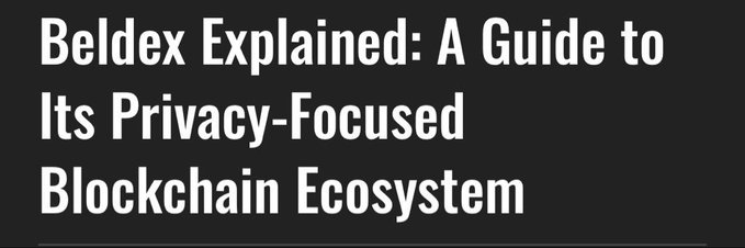 Header text reading 'Beldex Explained: A Guide to Its Privacy-Focused Blockchain Ecosystem' on a black background.