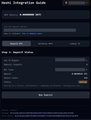 Dark-themed dashboard screenshot showing 'Integration Guide', 'ACCOUNT INFORMATION', and 'Step 2: Deposit Status' sections.