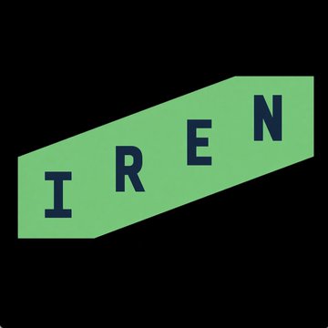 The image displays the IREN company logo in green block letters, representing the Bitcoin miner-turned-AI infrastructure firm mentioned in the post about its reported multiyear AI cloud computing deal with Anthropic.