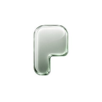 A glossy, glassy green letter "P" that visually represents the "Pons" launchpad platform being introduced. The image serves as a stylized branding element tying the logo to the announcement of Pons's non-custodial launchpad launch on July 13, 2026.
