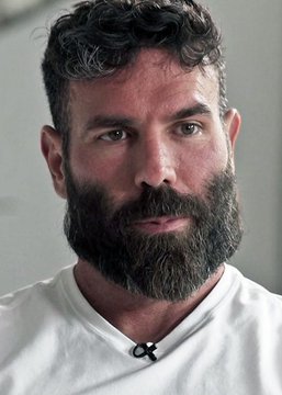A close-up portrait of a bearded man in a white shirt with a small microphone clipped to the collar. The image likely depicts Dan Bilzerian, who, according to the post, is facing a near-certain defeat with just a 1% chance in his bid for Congress ahead of Florida's GOP primary.
